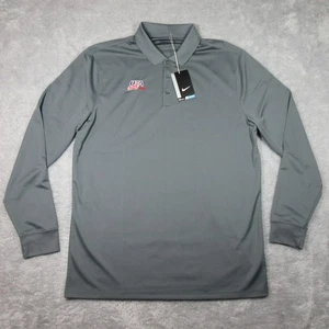 Team USA Hockey Poloshirt Herren Large grau Nike Dri-Fit Team Issue Performance - Bild 1 von 12
