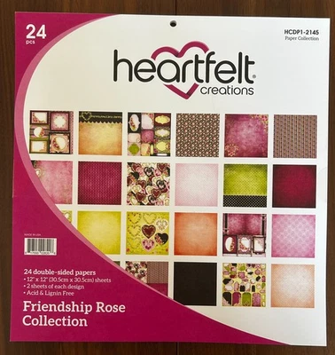 Heartfelt Creations Friendship Rose Collection 24 pk 12 x 12 Paper Pad - Image 1 of 3