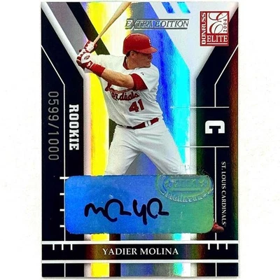 2004 Elite Extra Edition #273 Yadier Molina RC Auto rookie autograph card /1000 - Image 1 of 2