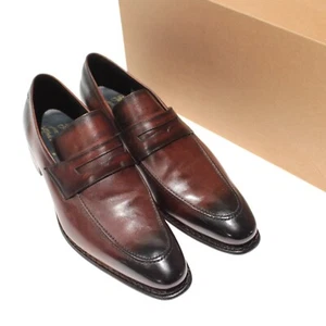 Certo NWB Loafer Dress Shoes Size 45.5 12.5 US In Brown Patinated Leather - Picture 1 of 14