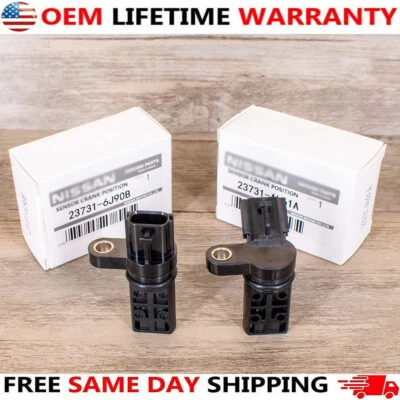 Sensores de árbol de levas y sensor de posición del cigüeñal OEM de 2 piezas para Infiniti G35 I35 350Z Foto 1 de 4