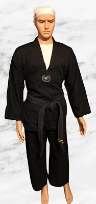 Uniforme de artes marciales del siglo. Peso medio. Negro. Talla 6. Cinturón no incluido Foto 1 de 4