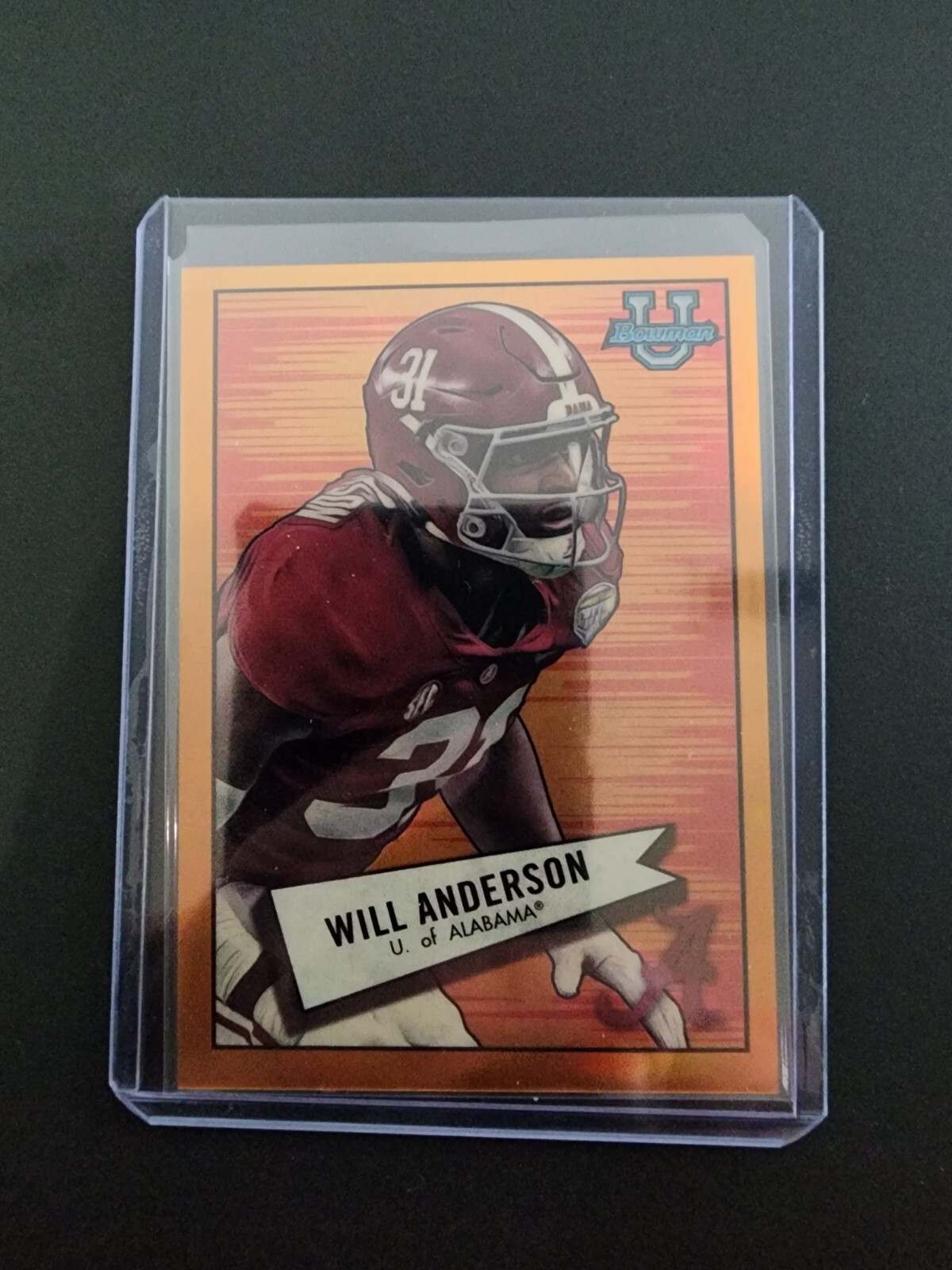 2022 Bowman University Chrome 1952 Bowman Orange #52BF-3 Will Anderson /25