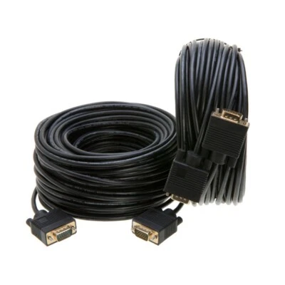2-Pack-100FT SVGA M/M 15 Pin Cable TV Video Projector PC Monitor HD Display Cord - Image 1 of 4