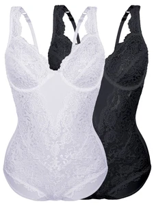 Sassa 2 szt. Sparpack Koronkowe body z fiszbinami Classic Lace 904 rozm. 70-95 B-D - Zdjęcie 1 z 10