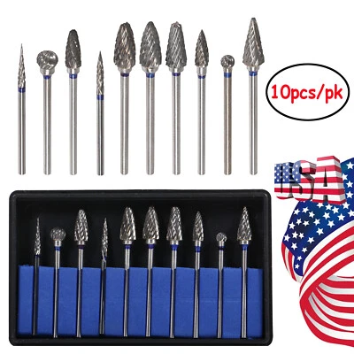 10x Denta lTungsten Carbide Dental Acrylic Bur Drill 2.35mm Fit Teeth Handpiece - Image 1 of 4