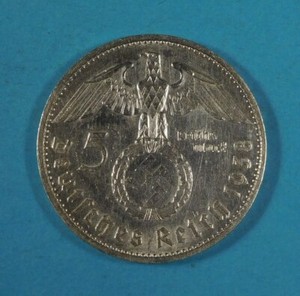 10 pfennig with Swastika-N8 1 2 Reichsmark 5 Set of Germany 8 coins 2
