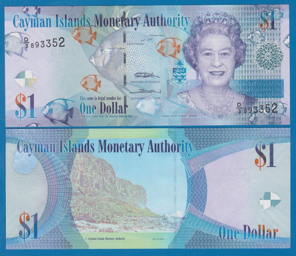 Cayman Islands 1 Dollar P 38c Prefix "D3" 2010 Uncirculated UNC - Image 1 of 1