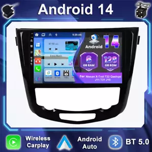 Android14 Autoradio GPS Navi Car Play Per Nissan X-Trail T32 Qashqai J11 T31 J10 - Foto 1 di 18