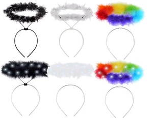 Angel Halo Headband - LED Light Option Costume Hen Party Christmas Nativity Xmas - Picture 1 of 7