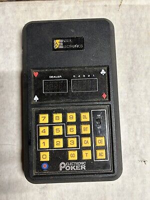 ENTEX POKER   Vintage Electronic Handheld Tabletop video game  Untested