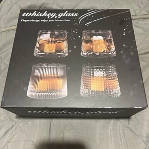 New Whiskey Glasses IOB Heavy  very nice heavy stylish - Picture 1 of 15
