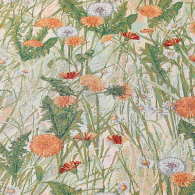 Tapiz jacquard francés vintage de diente de león tapicería tela costura para sillas Foto 1 de 4