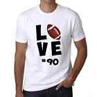 Men's Graphic T-Shirt I Love American Football #90 90th Birthday Anniversary 90