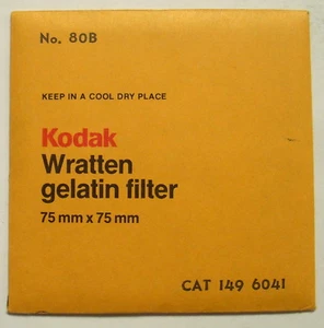 KODAK WRATTEN GELATINEFILTER NO 80B 3" oder 75mm Square - Bild 1 von 4