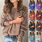 Jumper Long Sleeve Sweater Sweatshirt Knitted Tops Basic Loose Solid Casual