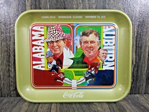 Vintage Coca Cola 1975 Iron Bowl Alabama Auburn Legion Field # 05598 Metal Tray - Picture 1 of 14