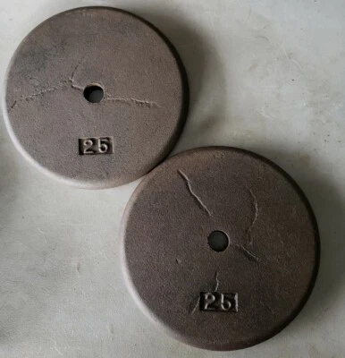 2 placas de peso estándar para panqueques de 25 lb 50 lb estampillas totales Hoffmann Ss1 Ss2 Foto 1 de 4