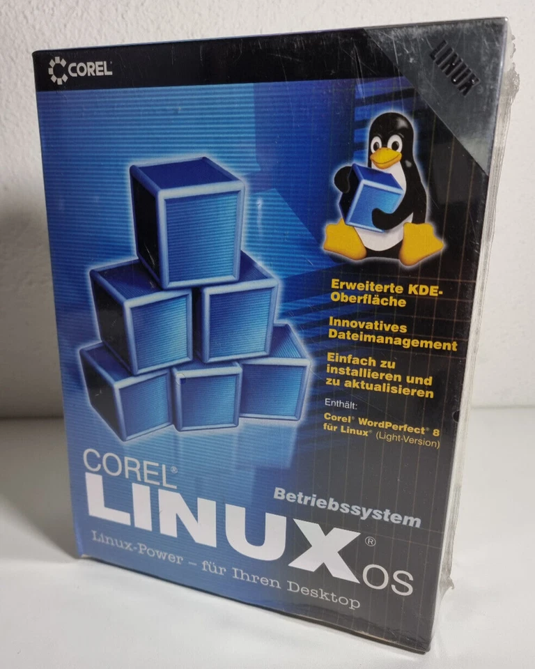 Corel Linux OS Betriebssystem Vollversion 3,5'' Diskette CD ROM BIG BOX Seald - Bild 1 von 4