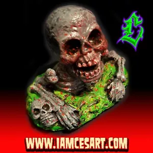 Skeleton toy custom painted by Cesart iamcesart halloween Skull Death dead blood - Picture 1 of 2