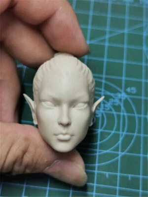 Cabeza esculpida de niña elfa de belleza femenina 1/6 tallada para figura de acción de 12 pulgadas muñeca juguete Foto 1 de 4