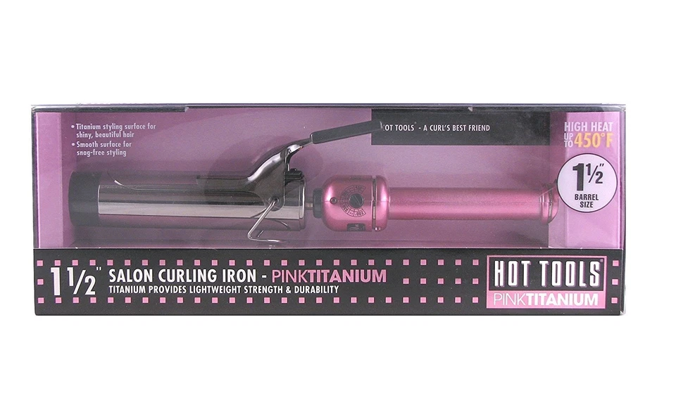 Hot Tools Pink Titanium 1in Salon Curling Iron Hpk44
