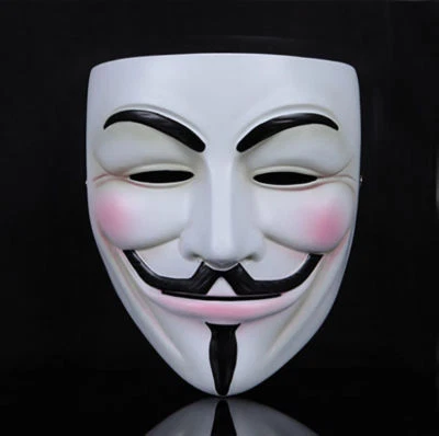 V For Vendetta Guy Fawkes Anonymous Mask Scary Halloween Fancy Dress UK Adult - Image 1 of 4