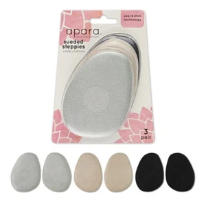 Sof Sole Apara Women's Sueded Steppies Instep Cushions 3-Pack - Tan/Gray/Black - Picture 1 of 1