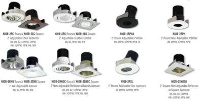 Nora Lighting NIOB Series IoLight 2" Recessed Trim LED Modular System SelectType