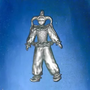 Clown Pewter Court Jester Brooch Pin - Picture 1 of 4