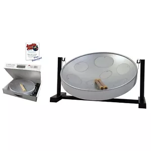 Kit de batería de acero Jumbie Jam - soporte de mesa - sartén plateada #W1084 - Imagen 1 de 7