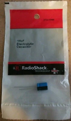 ¡NUEVO! Condensador electrolítico RadioShack 100uF 2721044 *ENVÍO GRATUITO* Foto 1 de 3