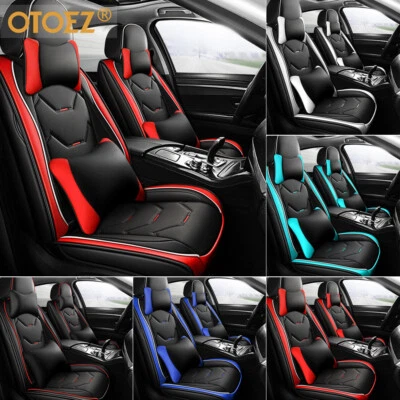 For Honda Waterproof Leather Car 5 Seat Covers Interior Full Set Pad Protector Foto 1 de 4