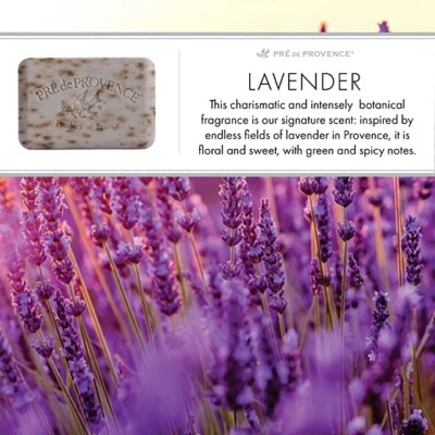 Pre de Provence LAVENDER Case 18 x 150 Gram French Soap Bath Shower Bars Shea - Image 1 of 2