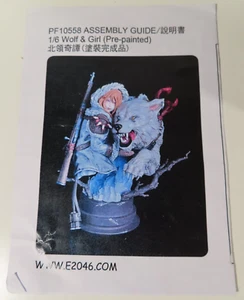 E2046 Northern Tale Wolf & Girl Statue Figure Gathering PF10558 Pre Painted - Foto 1 di 3