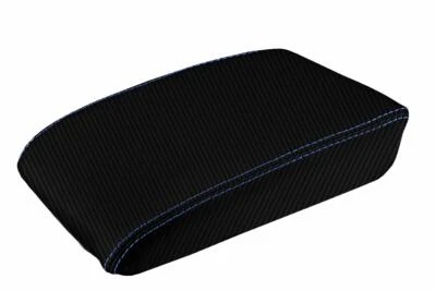 Cubierta de tapa de consola de fibra de carbono para Volkswagen Tiguan 2009-2017 puntada azul Foto 1 de 4