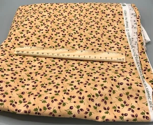 Red Rooster FALL JEWELS YELLOW PURPLE GREEN FLOWERS FLORAL 1.5 yd - Picture 1 of 1