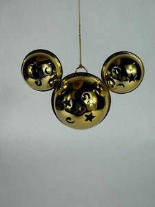 Disney Mickey Mouse Ears Jingle Bell Purple/Lilac Metal Christmas Ornament - Picture 1 of 5
