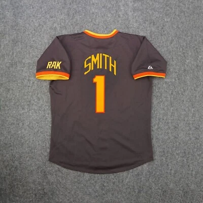 Camiseta deportiva para hombre Ozzie Smith 1984 de los Padres de San Diego Cooperstown marrón retro visitante Foto 1 de 4