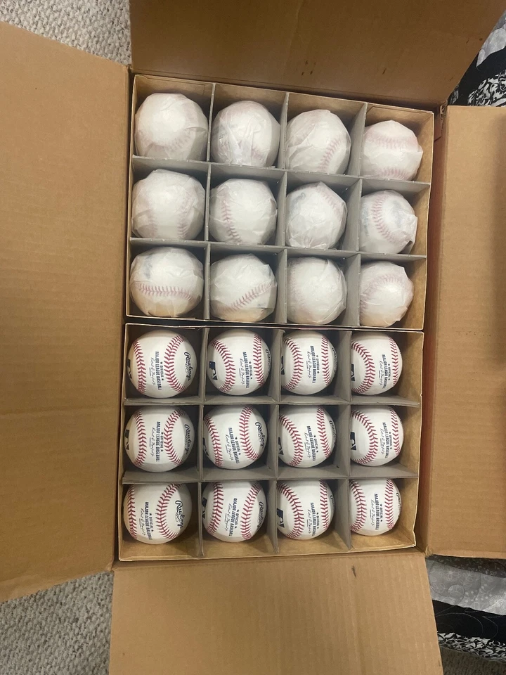 DOZEN RAWLINGS OFFICIAL LEATHER MAJOR LEAGUE BASEBALLS ROMLB MLB QTY-12 MANFRED