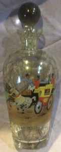 Coaching Hand Painted Glass Bottle Decanter - Picture 1 of 8