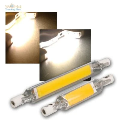 WORLD-TRADING-NET R7s LED-Leuchtmittel 78/118mm 4/7W 230V McShine, Halogenstab Ersatz für Fluter