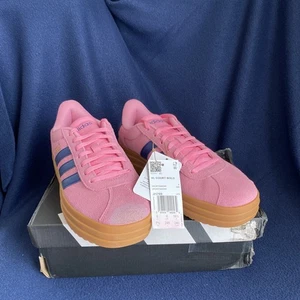 Adidas VL Court Tenis Rosa Negrita Para Mujer Talla 7 1/2 Nuevas B1A - Imagen 1 de 9