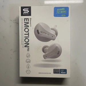 SOUL Emotion Pro beige / cream True Wireless Earbuds Bluetooth Noise Cancelling - Picture 1 of 6