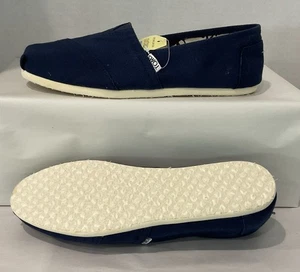 TOMS Womens Classics Sz 10 Navy Blue Canvas Flats Shoes /New with Imperfection - Picture 1 of 8
