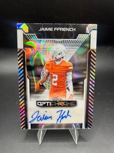 Hoja Optichrome Jaime French Silver 2025 #/10 automático novato Texas - Imagen 1 de 2