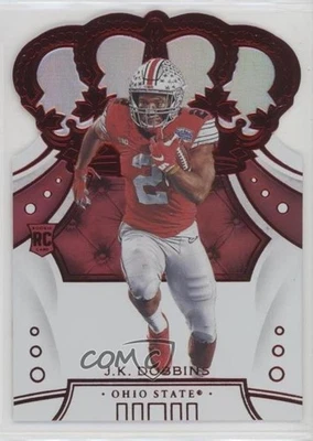 2020 Panini Chronicles Draft Picks Crown Royale Mirror Red JK Dobbins Rookie RC - Image 1 of 2
