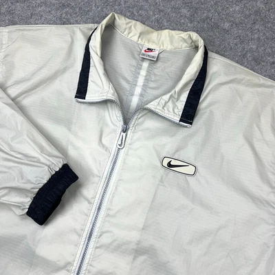 VTG Nike Jacket Mens XL Gray Ripstop Nylon Full Zip Windbreaker 90s Gorpcore - Image 1 of 4