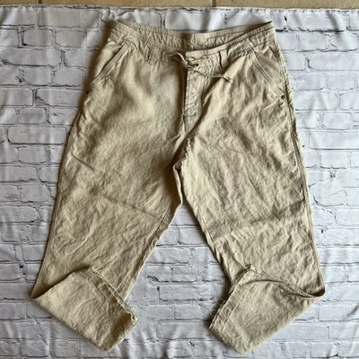 Pantalones de Murano Baird Mcnutt de lino para hombre 38x30 pantalones con botones informales silenciosos de lujo Foto 1 de 4