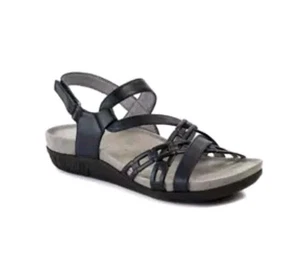 Sandalias de cuña Baretraps Jewel para mujer talla 6,5 M negras con tiras - Imagen 1 de 9